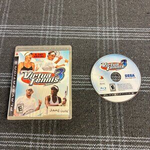 Sony PlayStation 3 PS3 2007 Virtual Tennis 3 Game Sports Sega Tested Works